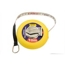 Trena Longa de Medição Fechada Fita de Fibra com 10m - Fertak Tools