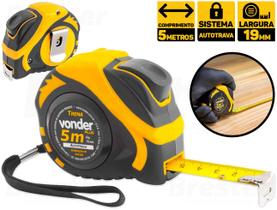 Trena Manual Emborrachada Autotrava Vonder 5 Metros 5mx19mm