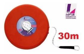 Trena manual fita de fibra em estojo de pvc 30m - lotus ref.:5447 Trena manual fita de fibra em estojo de pvc 30m - lotus ref.:5447