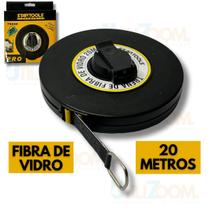 Trena Métrica 20 Metros Profissional Fita Fibra De Vidro