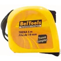 TRENA MÉTRICA 5mx19mm BOTÃO COM TRAVA E FITA DE AÇO BELTOOLS