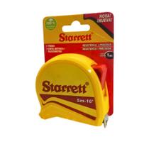 Trena Starrett Standard 5m x 16mm T34-5 Profissional Medição Construção Civil e Uso Doméstico