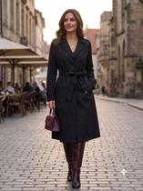 Trench casaco pesp trimix cor:pretotamanho:m