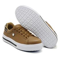 Trenis Casual Feminino Confortavel Detalhe de Onça e Pedra Trenis Casual Feminino Confortavel Detalhe de Onça e Pedra