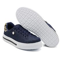 Trenis Casual Feminino Confortavel Detalhe de Onça e Pedra Trenis Casual Feminino Confortavel Detalhe de Onça e Pedra