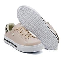 Trenis Casual Feminino Confortavel Detalhe de Onça e Pedra Trenis Casual Feminino Confortavel Detalhe de Onça e Pedra