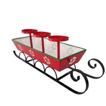 Trenó porta velas para arranjo de natal Trenó porta velas para arranjo de natal