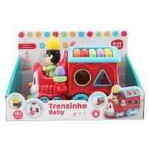 Trenzinho Bate e Volta Baby Luz e Som Formas de Encaixar Trenzinho Bate e Volta Baby Luz e Som Formas de Encaixar