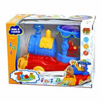 Trenzinho Bate e Volta - Carrossel - Sons e Luzes - Colorido - DM Toys