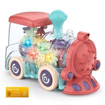 Trenzinho Bate e Volta Color com Musica Luz Chamine Sobe Desce DM Toys Vermelho Engrenagens Internas Trenzinho Bate e Volta Color com Musica Luz Chamine Sobe Desce DM Toys Vermelho Engrenagens Internas