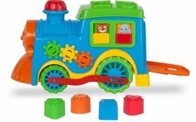 TRENZINHO brinquedo mini colorido divertido baby com pecinhas divplast