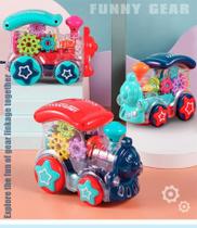 Trenzinho Com Engrenagens Colorido Musical Com Luzes Bate e Volta. Trenzinho Com Engrenagens Colorido Musical Com Luzes Bate e Volta.