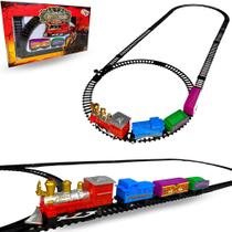 Trenzinho de Brinquedo Com Trilhos Locomotiva Infantil Trem