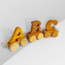 Trenzinho De Letras C/ Nome Personalizado 8 peças em madeira