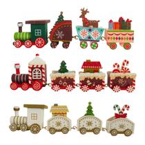 Trenzinho de Madeira Enfeite Natalino 20x5cm 3 Modelos