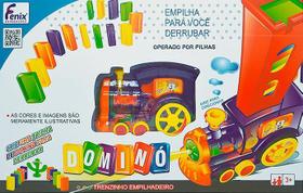 Trenzinho domino 80 peças para Empilhar Brinquedo Fenix