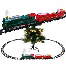 Trenzinho Eletrico Natal Solta Fumaça Som Led Avore Natalino Trem Decoraçao Loja Cenario Vila Shopping Casa