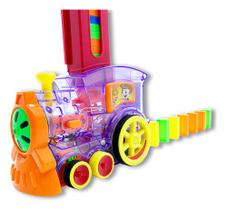 Trenzinho empilhador infantil trilha blocos dominó fenix pil