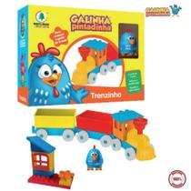 Trenzinho Galinha Pintadinha Bloco Para Montar E Boneco 0330 - Monte Líbano Trenzinho Galinha Pintadinha Bloco Para Montar E Boneco 0330 - Monte Líbano