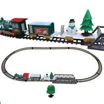 Trenzinho Giratorio Natal Arvore Natalina Som Led Decoraçao Vila Vitrine Loja Shopping Casa Estaçao Trem Fim de Ano