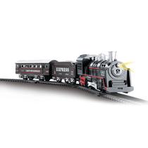Trenzinho Locomotiva De Brinquedo Com Pista Som E Luz