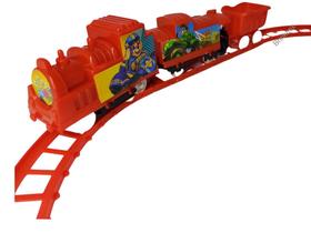 Trenzinho Locomotiva Trem Pilha Anda Nos Trilhos 09 Peças Doguinhos Radicais - Zoop Toys