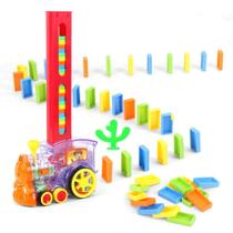 Trenzinho Monta Dominó Brinquedo Didático C/Som e Luz 80 Pçs - LOGOSPAN Trenzinho Monta Dominó Brinquedo Didático C/Som e Luz 80 Pçs - LOGOSPAN