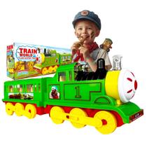 Trenzinho Thomas Train World Com Luz E Som Brinquedo Interativo Infantil Bate E Volta A Pilha Kizumba