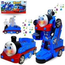 Trenzinho Thomas Vira Robô Transformers Com Som E Luz Anda