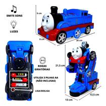 Trenzinho Thomas Vira Robô Transformers Com Som E Luz Anda