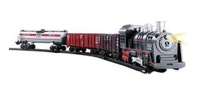 Trem De Brinquedo Locomotiva Trenzinho Vagões Trilho Carga