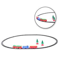 Trenzinho Trem Locomotiva de Natal com Movimento e Luz Led