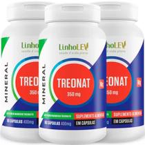 Treonat 350mg magnesio treonato kit 3 frascos 180 caps Treonat 350mg magnesio treonato kit 3 frascos 180 caps