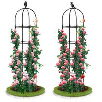 Trepadeira obelisco para jardim Laodier 180 cm, resistente à ferrugem, kit com 2 unidades Trepadeira obelisco para jardim Laodier 180 cm, resistente à ferrugem, kit com 2 unidades