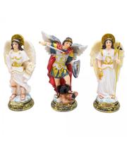 Três Arcanjos 16cm - Enfeite Resina Três Arcanjos 16cm - Enfeite Resina