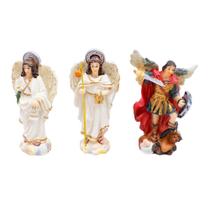 Três Arcanjos 9cm Enfeite Resina Decorativo Três Arcanjos 9cm Enfeite Resina Decorativo