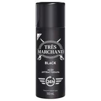 Três marchand desodorante spray black com 100ml