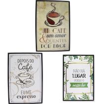 Três placas decoração CAFE - 30x20 Três placas decoração CAFE - 30x20