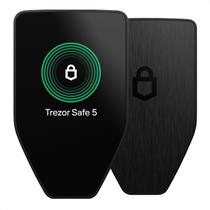 Trezor Safe 5 - Carteira criptográfica de hardware com elemento e senha seguros, tela sensível ao toque colorida e feedback tátil, proteja seus bitcoins e ativos digitais (grafite preto)