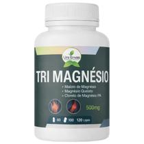 Tri Magnésio 3 em 1 Malato, Quelato e Cloreto de Magnésio / 60 Cápsulas 500mg