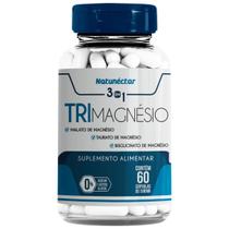 Tri Magnésio Malato Taurato Bisglicinato 60 Cápsulas Suplemento Alimentar Natural Premium Natunectar Original - Natunéctar