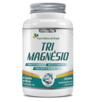 Tri Magnésio (taurato, malato e Bisglicinato) 60 Capsulas de 500mg Flora Nativa do Brasil