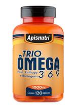 Tri Ômega 3,6,9 120 Cápsulas, 1G - Apisnutri Tri Ômega 3,6,9 120 Cápsulas, 1G - Apisnutri