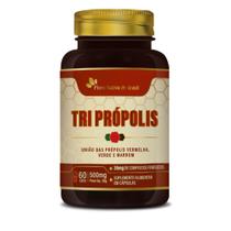 Tri Própolis - Extrato de Própolis Verde, Marrom, Vermelho Compostos Fenólicos 60 Cápsulas 500mg