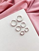 Tria de Prata 925 de Argola Circulo Tria de Prata 925 de Argola Circulo