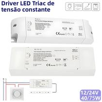 Triac LED Driver 1CH 40W 75W DC12V 24V Tensão Constante PWM Escurecimento Para Iluminação Interna