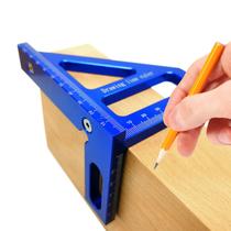 Triangle Ruler Scriber JOJOCY Liga de alumínio de 45/90 graus Triangle Ruler Scriber JOJOCY Liga de alumínio de 45/90 graus