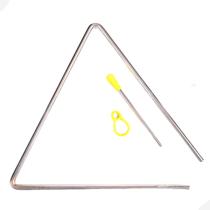 Triângulo Aço Cromado Xote 25x10cm Com Batedor Marquês Triângulo Aço Cromado Xote 25x10cm Com Batedor Marquês