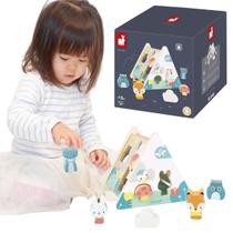 Triângulo Didático Brinquedo Encaixe Formas 7pcs Sensorial