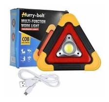 Triângulo Emergencial Led Recarregável Sinalização Multiuso